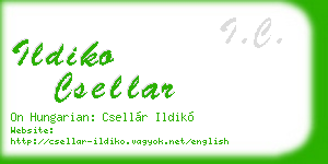 ildiko csellar business card