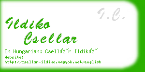 ildiko csellar business card